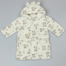 WF1927: Baby Plush Floral Bunny Dressing Gown (0-12 Months)